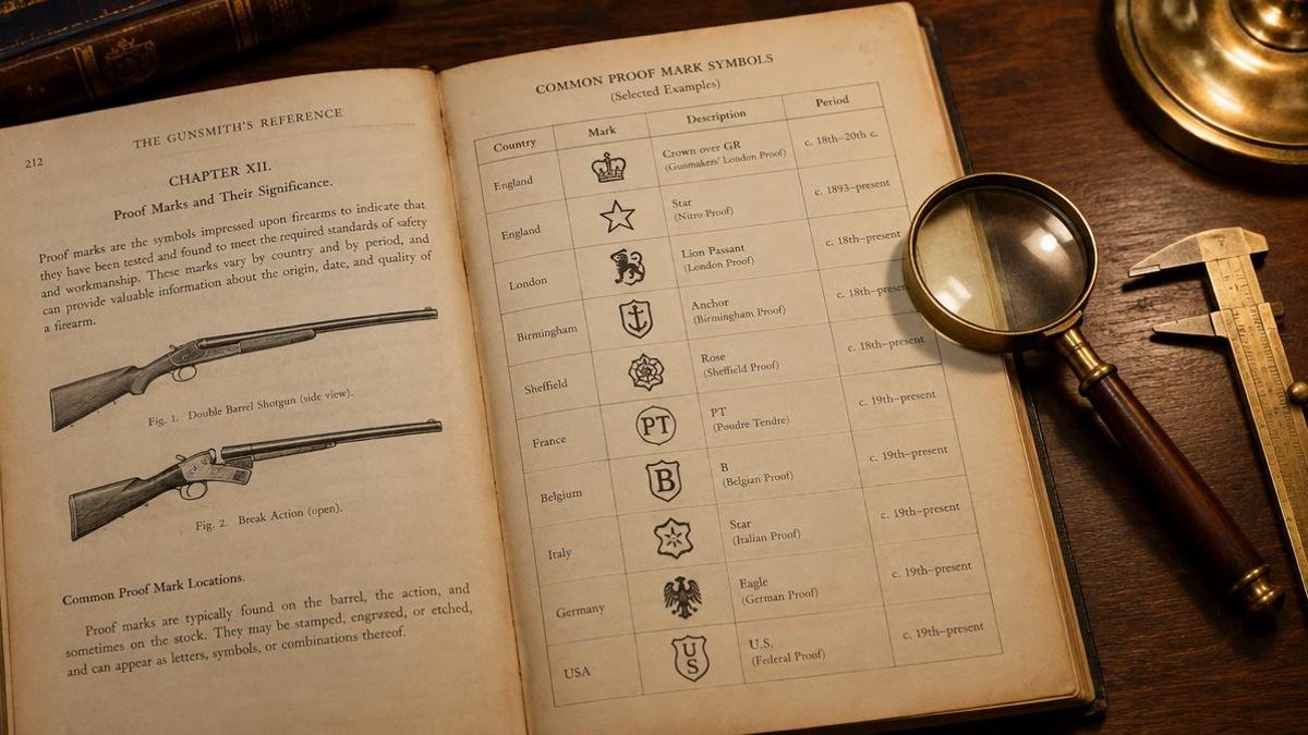 Detail study for Understanding Firearm Markings and Proof Marks